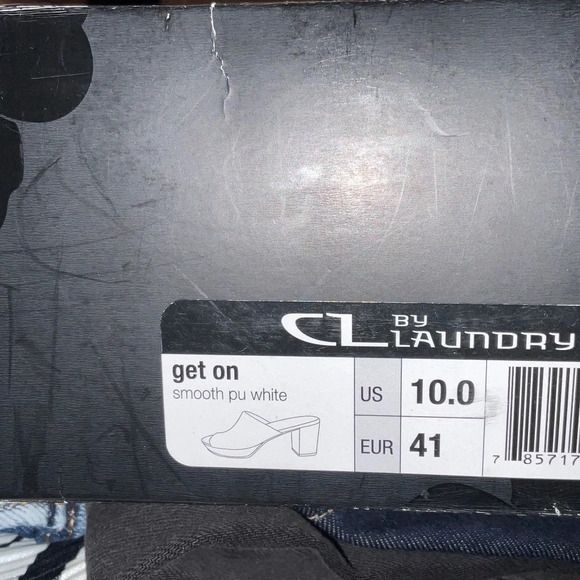 CL by Laundry Get On Platform Heel Sandals in White New in Box size 10 / 41 - Picture 15 of 16